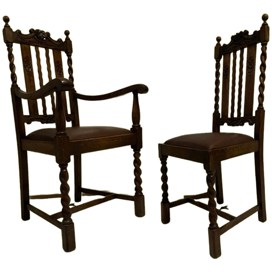 Vlaamse Eiken Eetkamerstoelen 1