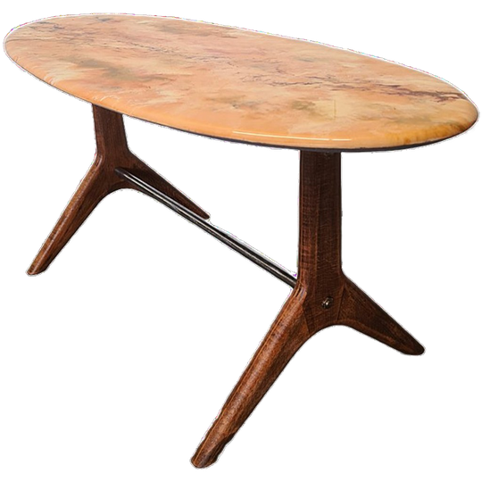 Vintage Design Ovale Salontafel, Jaren 60 1
