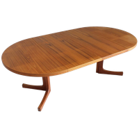Vintage Deense Ronde Uitschuifbare Eettafel Teakhout Jaren 60