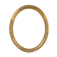 Ovale Gouden Houten Lijst Klassiek Bloemen Barok Stijl Frankrijk 57x47cm