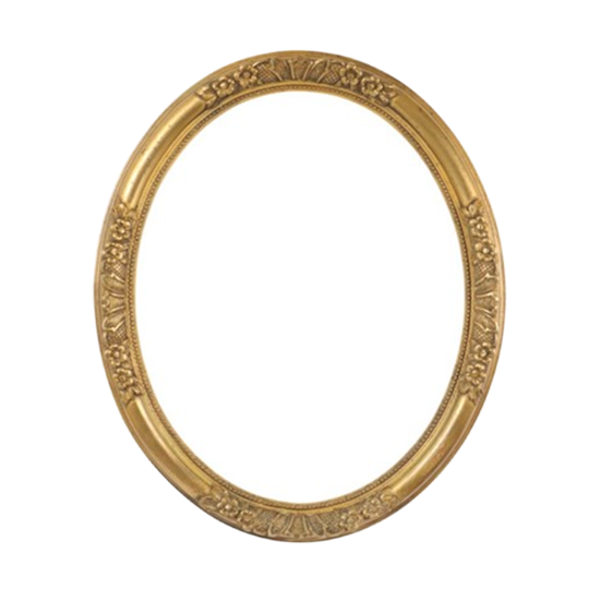 Ovale Gouden Houten Lijst Klassiek Bloemen Barok Stijl Frankrijk 57x47cm 1