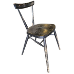 L.ercolani / Early / Ercol Black Stacking Chair / 1950s thumbnail 1