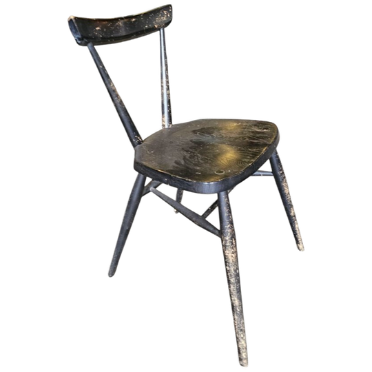 L.ercolani / Early / Ercol Black Stacking Chair / 1950s 1