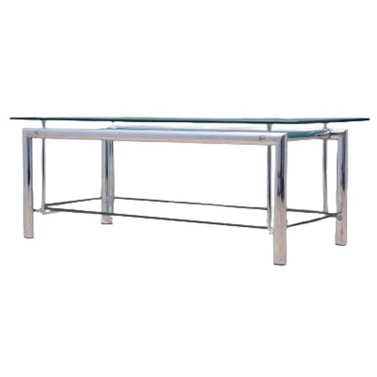 Glass Coffee Table, Danish Design, 1970s, Production: Denmark 1