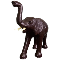 Grote Zeer Decoratieve Leren Olifant