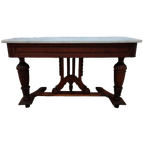 Antieke Franse Sidetable, Haltafel, Bijzettafel Wandconsole Marmer Blad thumbnail 1