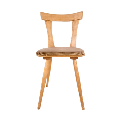 Partij 19 Vintage Houten Eetkamerstoelen