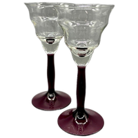 Set Art Deco Ponti Glaasjes Kristal Unie Maastricht 2 Stuks