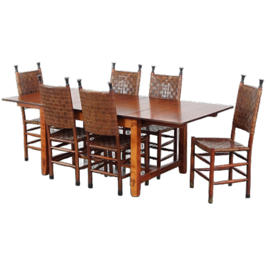 Prachtige Design Set Van 6 Eetkamerstoelen En Uitschuifbare Eetkamertafel Van Schuitema 1