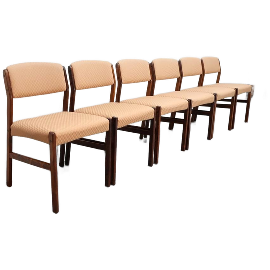 Set Van 6 Vintage Eetkamerstoelen Denemarken Palissander 1