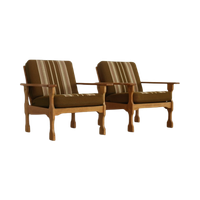 Vintage Eiken Fauteuils | Jaren 50 | Deens