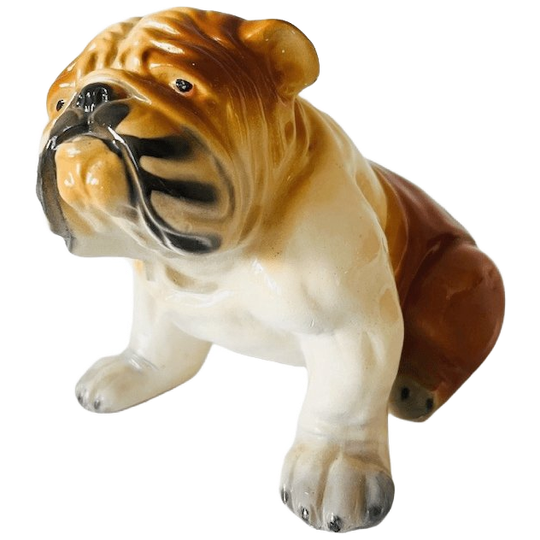 Vintage Mid-century Hond Beeldje Engelse Bulldog Hondenbeeld Keramiek 1960’s 1