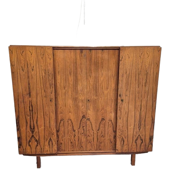 Mid Century Pallisander Fineer Klerenkast 4 Deurs Deens 1