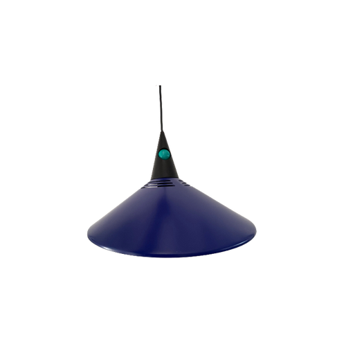 Memphis Stijl Hanglamp, Kobaltblauw Koningsblauw Blauw - Metaal Moderne Lamp - Jaren 80 Lamp. Bri