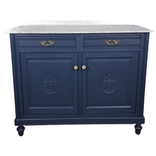Vintage Commode Met Marmerblad 1