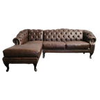 Acme Classic Chesterfield Bank – Vintage Bruin, Leer thumbnail 1