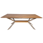 Hulsta Et1100 Eettafel - Hout - Chroom Onderstel -nieuwstaat thumbnail 1