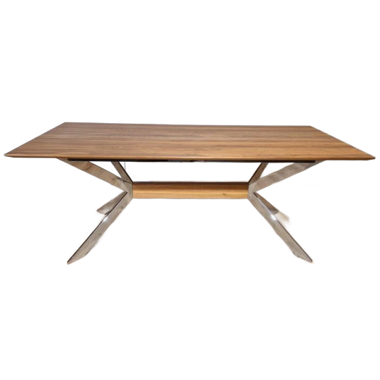 Hulsta Et1100 Eettafel - Hout - Chroom Onderstel -Nieuwstaat 1