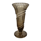 Art Deco Design Rookglas Vaas Begin 20Ste Eeuw thumbnail 1