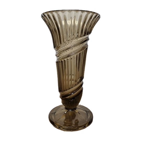 Art Deco Design Rookglas Vaas Begin 20ste Eeuw 1
