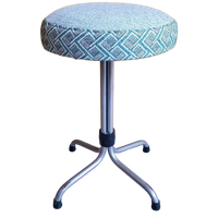 Retro Vintage Brabantia Kruk, Nieuwe Stoffering, Krukje