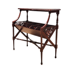 Mahogany Side Table For Books And Lps thumbnail 1