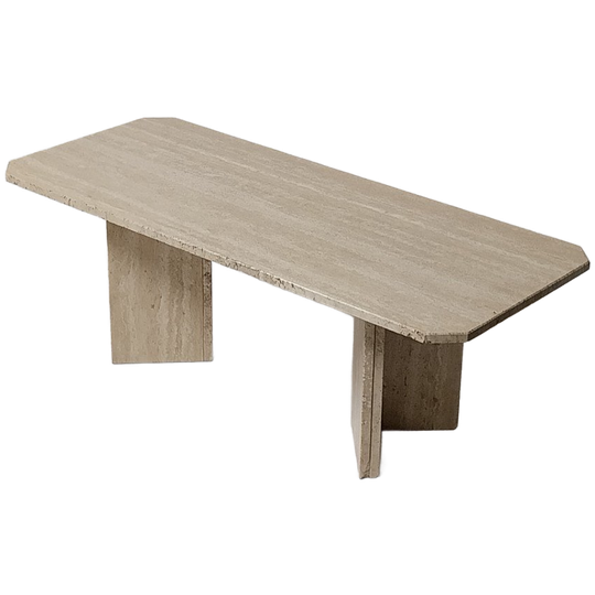 Italiaanse Travertijn Coffee Table, Jaren 70 1