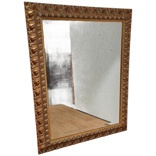 Vintage Goudkleurige Facet Geslepen Regency Spiegel Schouwspiegel 808 1