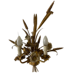 Vintage 'gouden' Wheat Wall Lamp Met Bloemen : Franse Stijl thumbnail 1
