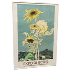Vintage Jean Jansem Sunflower Poster, Expo'90, Osaka Japan thumbnail 1