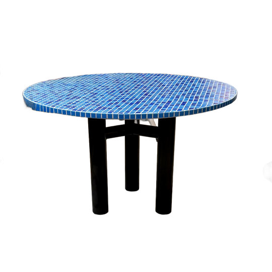 Keramiek Tafel Met Zwart Stalen Onderstel 1