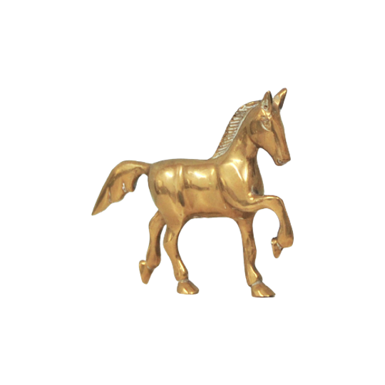 Gouden Bronzen Beeld Lopend Paard 1