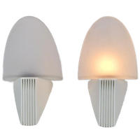 Set 2 Vintage Lumiance Cielo Wandlamp Glas 1980 Italy