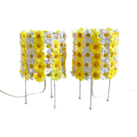 Set Van 2 Kare Design Tafellampen Met Bloemen
