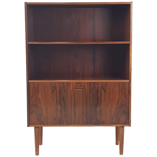 Vintage Deense Palissander Hout Fineer Klepkast | Wandkast 1