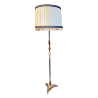 Prachtige Vintage Vloerlamp Messing - Marmer Driepoot