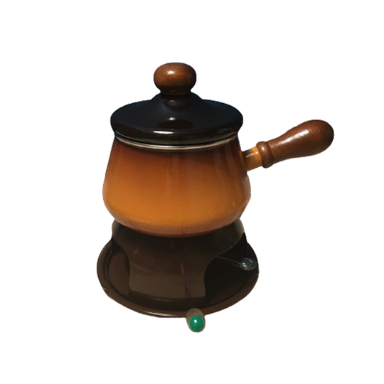 Retro Fondue Set Bruin & Oker Obo 1