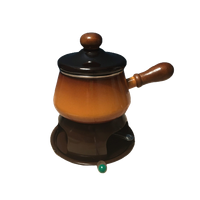 Retro Fondue Set Bruin & Oker Obo