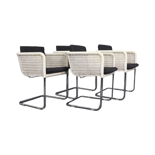 Set Tecta D43 Witte Sledestoelen