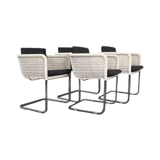 Set Tecta D43 Witte Sledestoelen 1