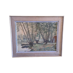 Frans Olieverf Schilderij Op Doek Ardennen 1962 thumbnail 1