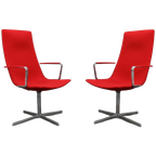 Set Of 2 “catifa 70” Swivel Lounge Chairs By Arper, Italy thumbnail 1