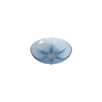 Blue Glass Papyrus Bowl By Verlys Verrerie, 1930S