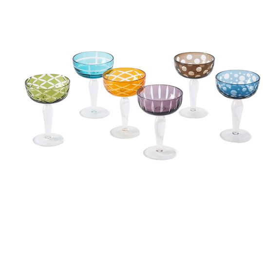 Multicolour Cuttings Coupe Champagneglazen 1