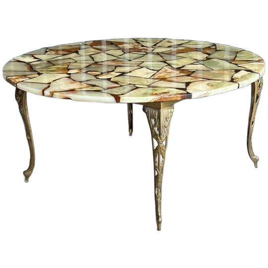 Salontafel Met Marmer En Onyx Mozaïekblad 1