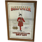 Beefeater Gin Spiegel Vintage Reclame Glas In Lijst thumbnail 1