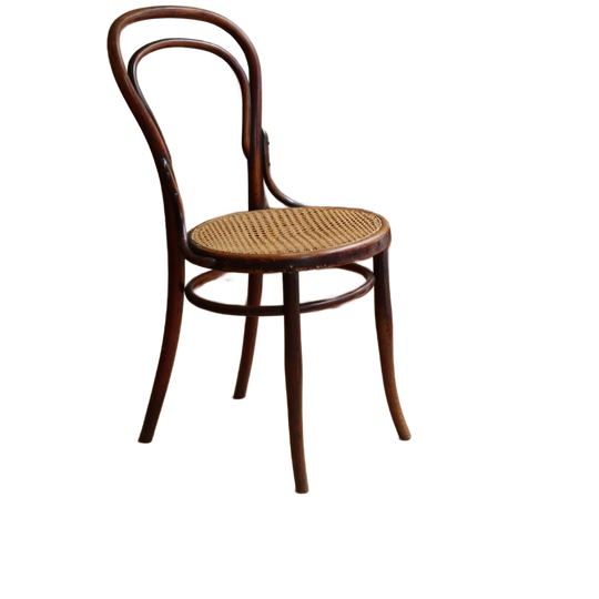 Chaise Bistrot En Hêtre Courbé Et Cannage Par Jacob & Josef Kohn & Siegel 1