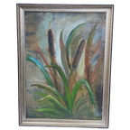 Origineel Olieverfschilderij Groen Schilderij. thumbnail 1