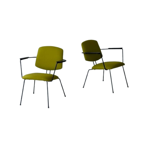 Van Elsrijk Fauteuil 2X Rudolf Wolf Vintage Groen Prijs P/St