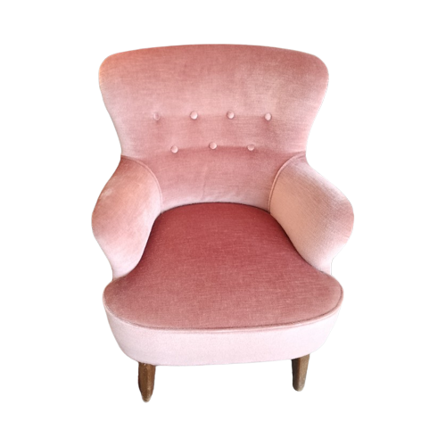 Vintage Artifort Roze Fauteuil  Theo Ruth